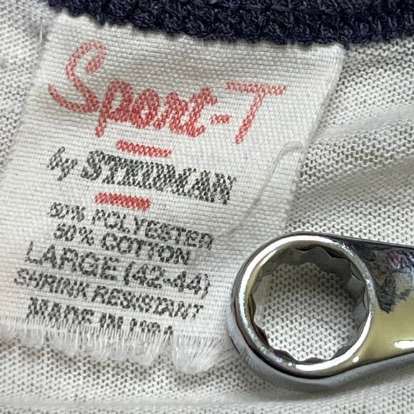 Vintage Prince Ringer T-Shirt Sport-T Steidman USA Made Large 80s Graphic Tee - Picture 3 of 8